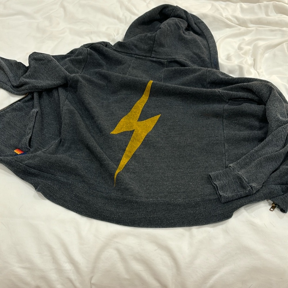 Aviator Nation lighting bolt zip up